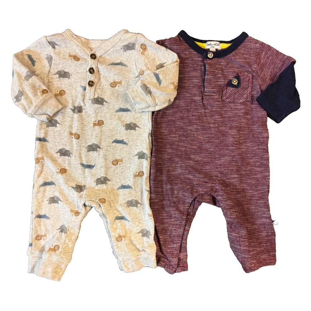 Baby Boy 0/3 Months Outfits Rompers Pants Long Sleeved 1 Piece Clothes Lot
